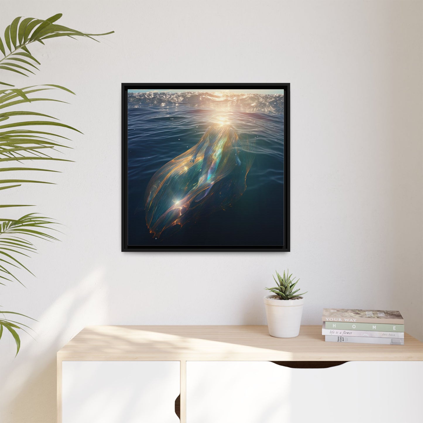 Water of Light-Framed Matte Canvas Print