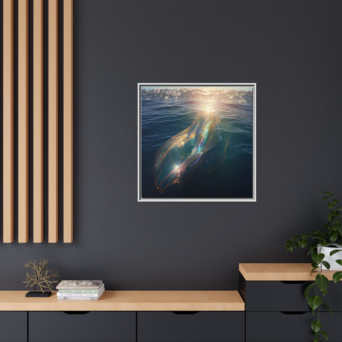 Water of Light-Framed Matte Canvas Print