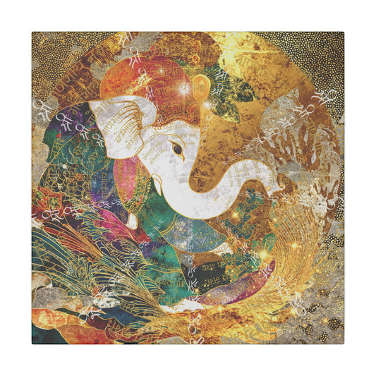 Blessing of Ganesha-Matte Premium Canvas Art