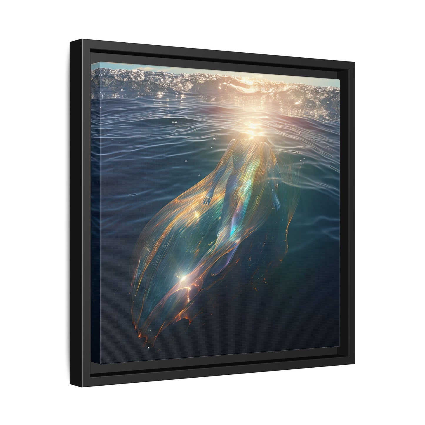 Water of Light-Framed Matte Canvas Print