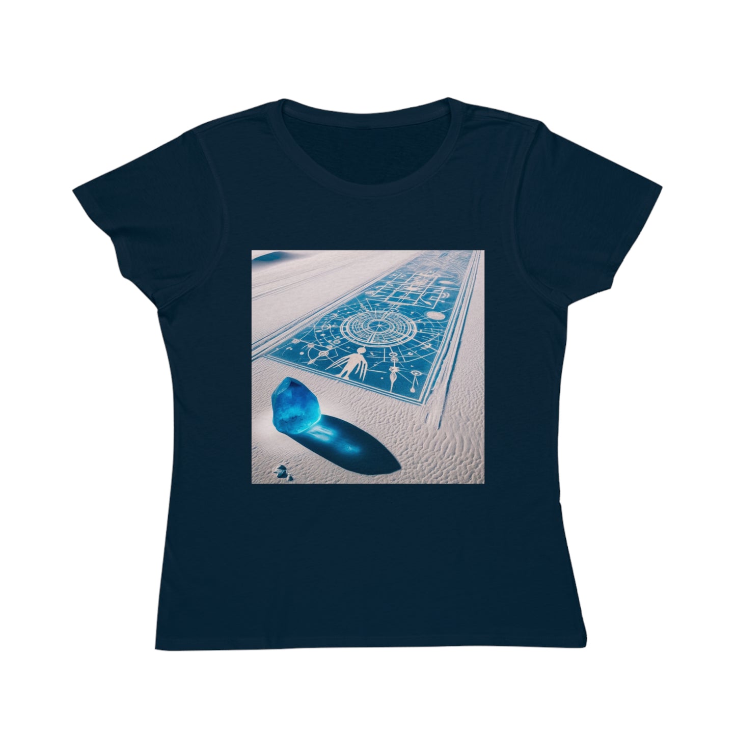 Mystical Sand Art Organic Women’s T-Shirt - Spiritual & Bohemian Vibe