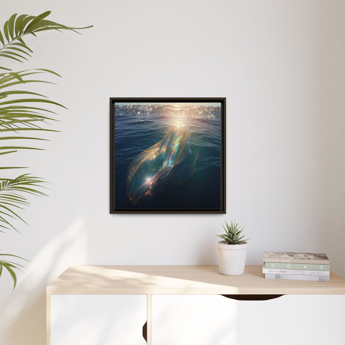 Water of Light-Framed Matte Canvas Print