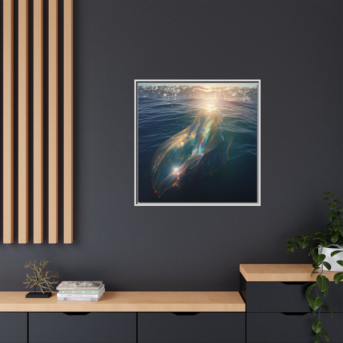 Water of Light-Framed Matte Canvas Print