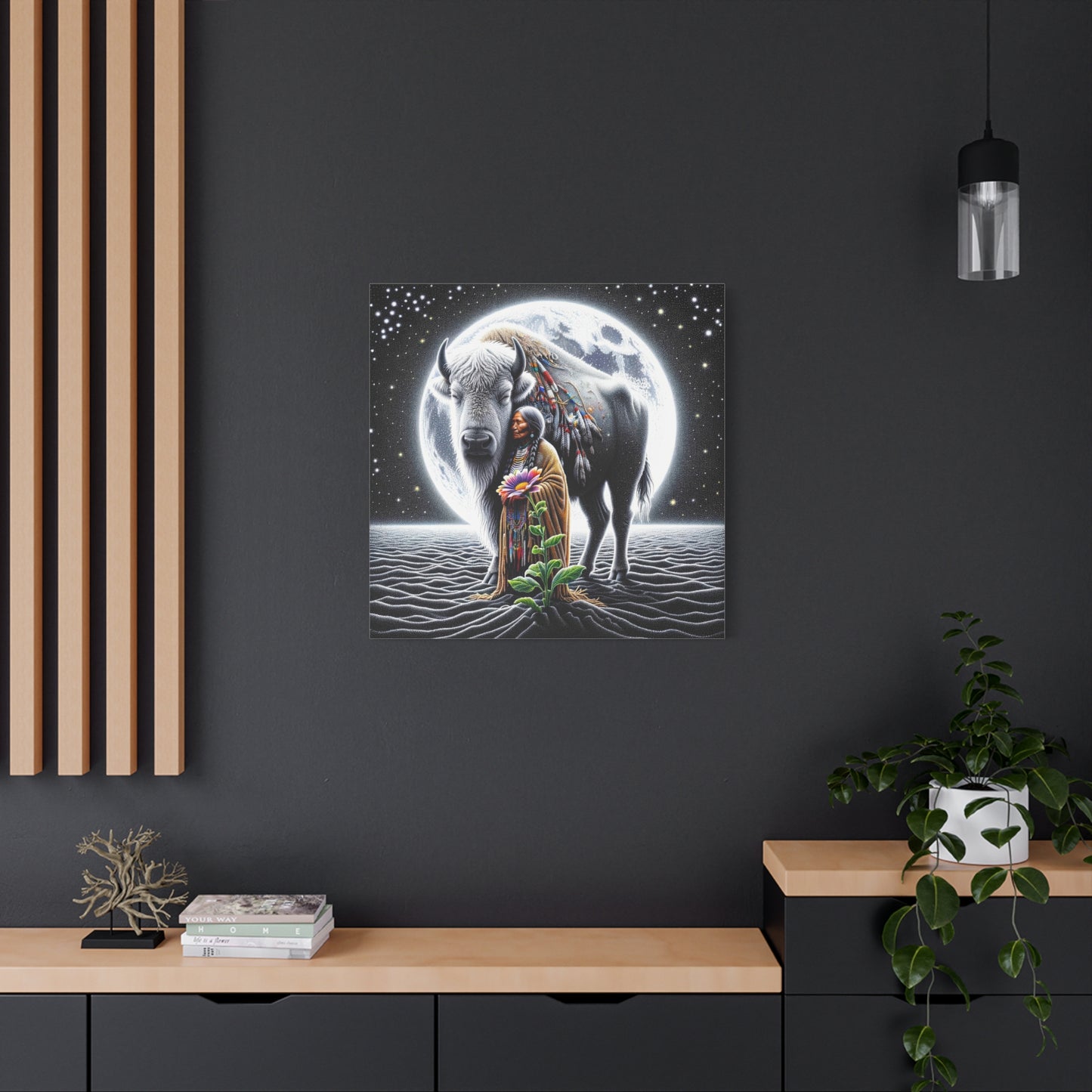 White Buffalo Calf Woman - Stretched Matte Canvas