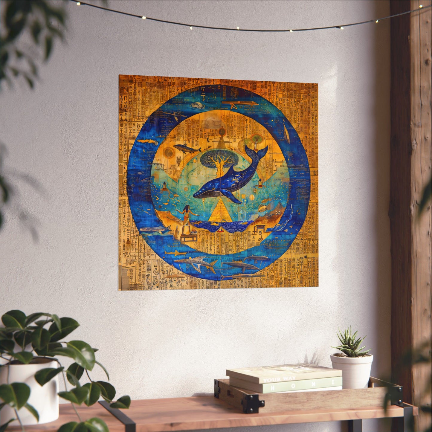 Star Whale and Tree of Life-Matte Vertical Poster