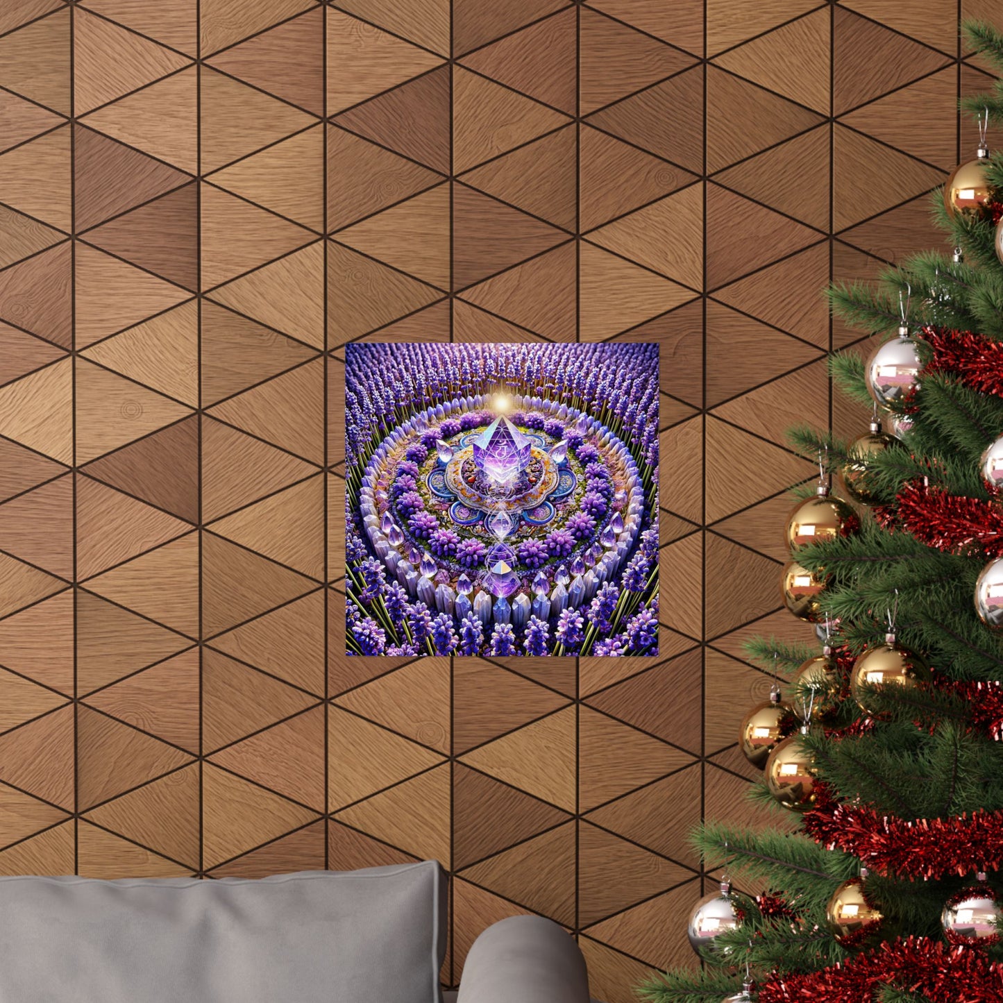 Violet Flame and Lavender Mandala-High Quality Museum Grade Print