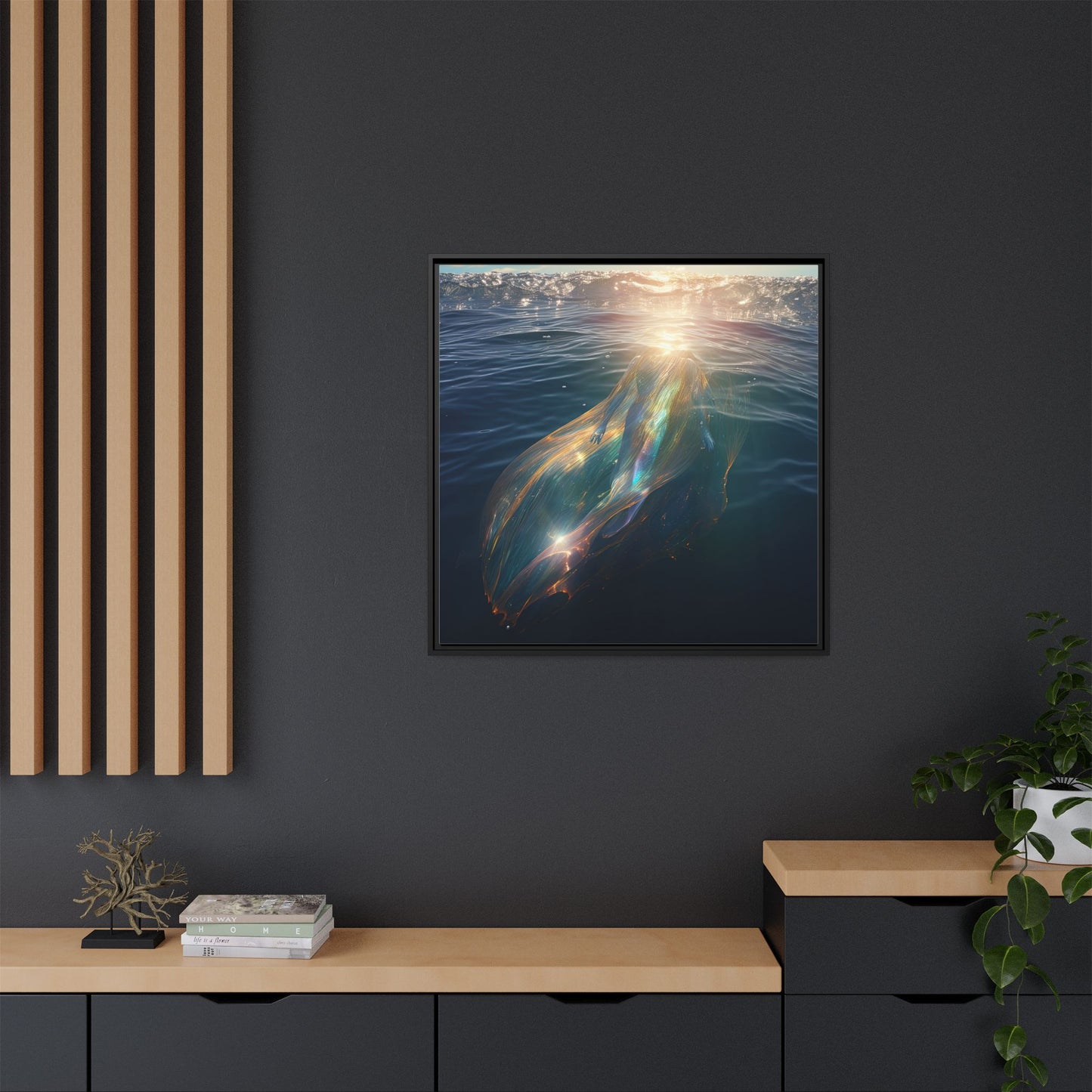 Water of Light-Framed Matte Canvas Print