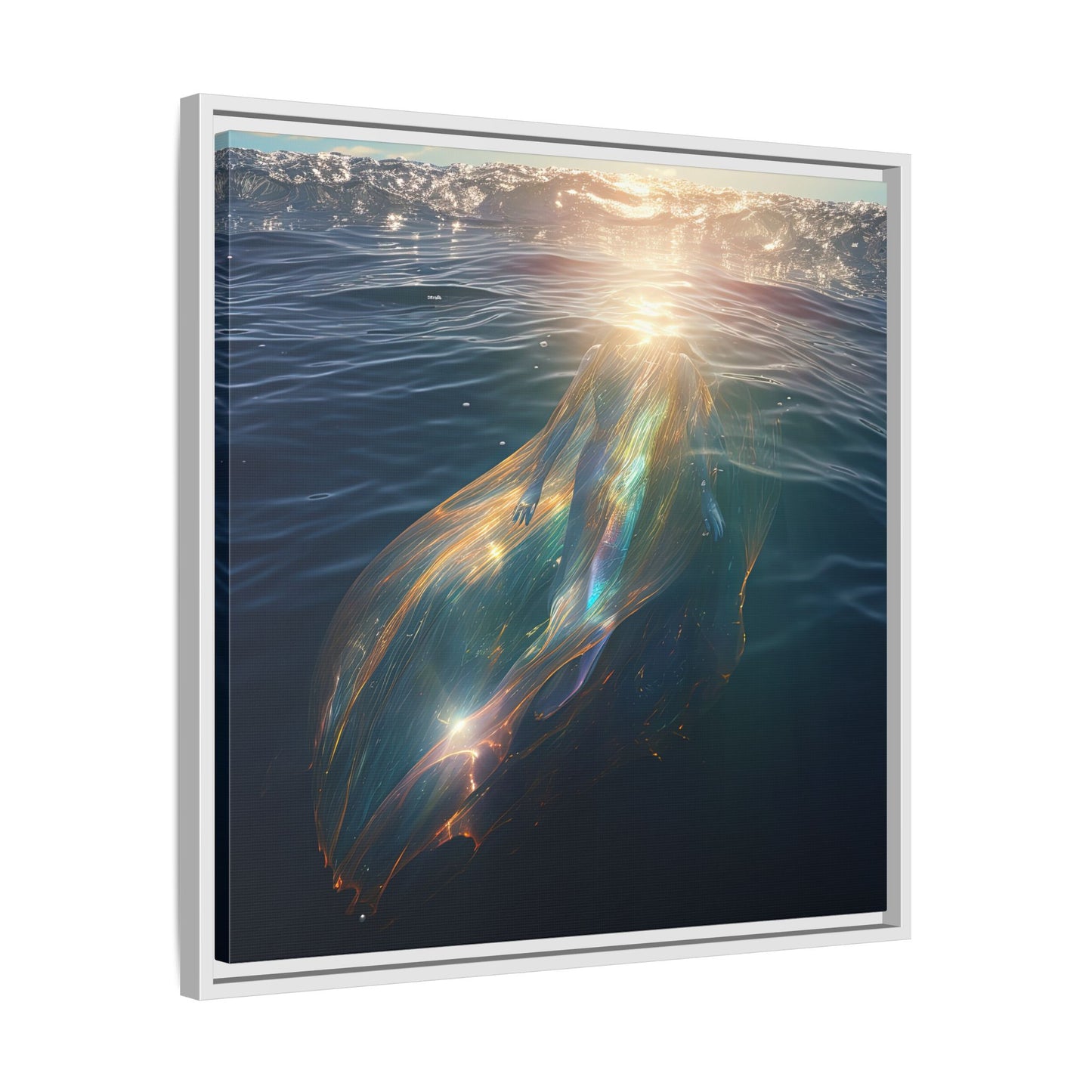 Water of Light-Framed Matte Canvas Print