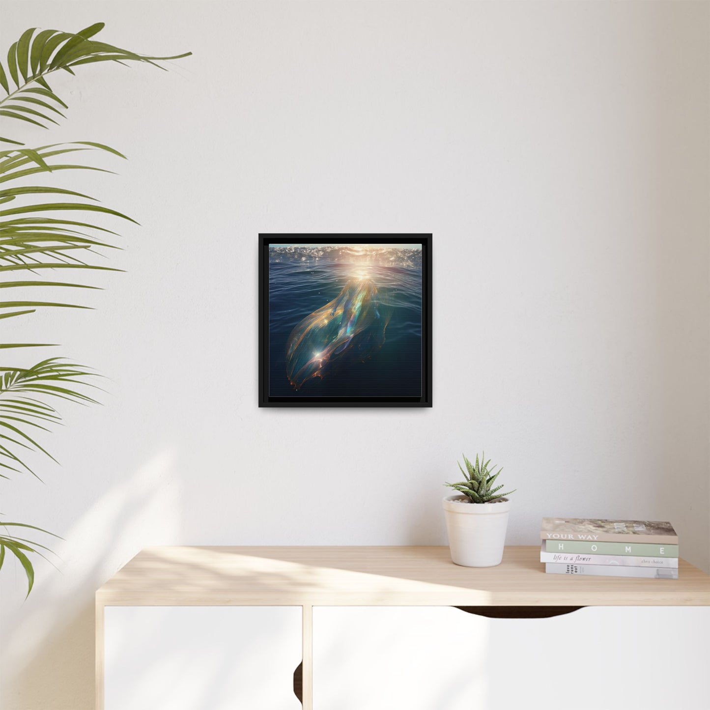 Water of Light-Framed Matte Canvas Print