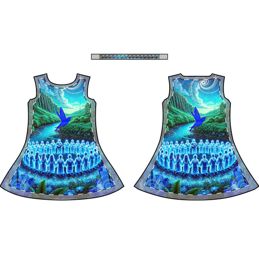 The Song of the Blue Hummingbird-Women’s Medicine Magical  Dress
