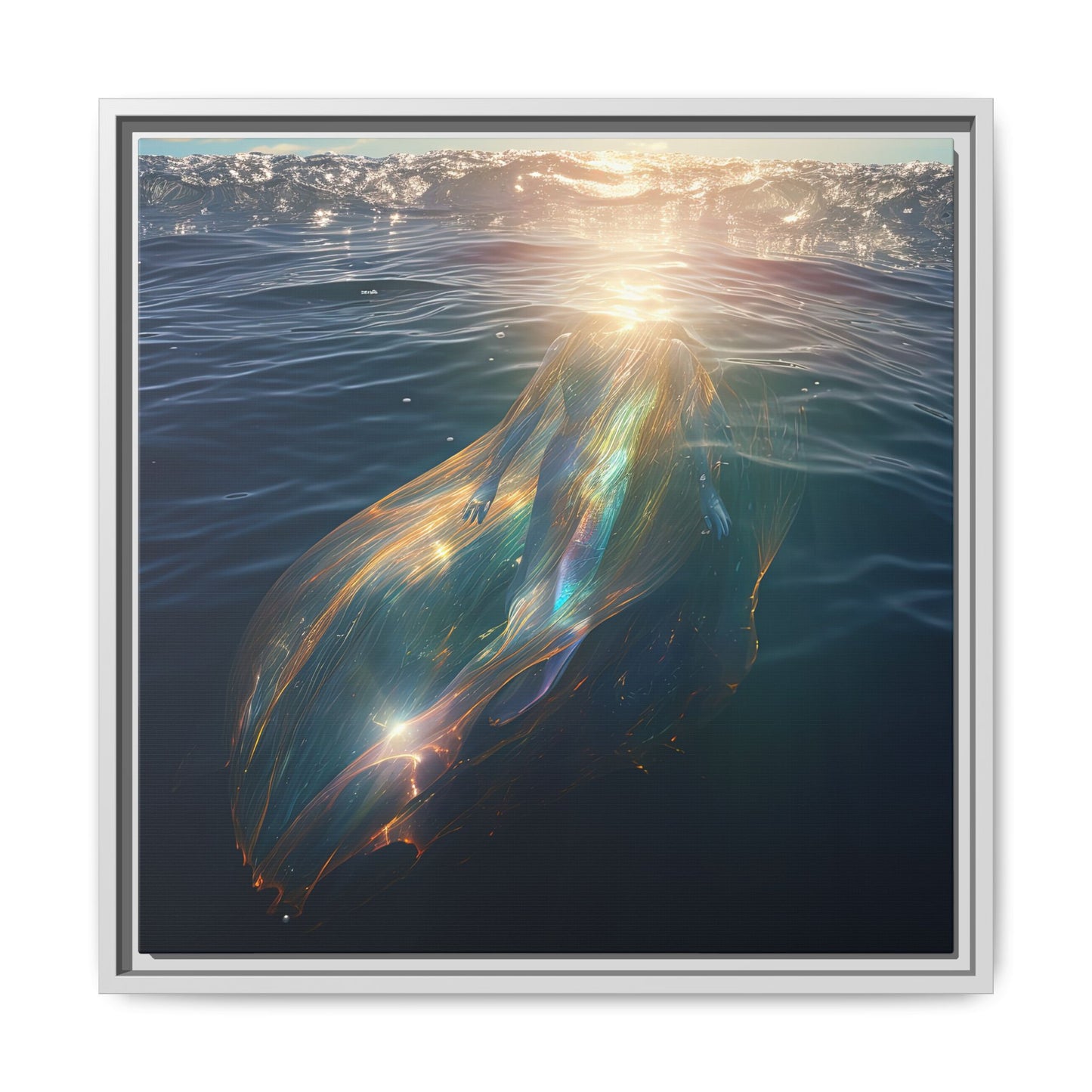 Water of Light-Framed Matte Canvas Print