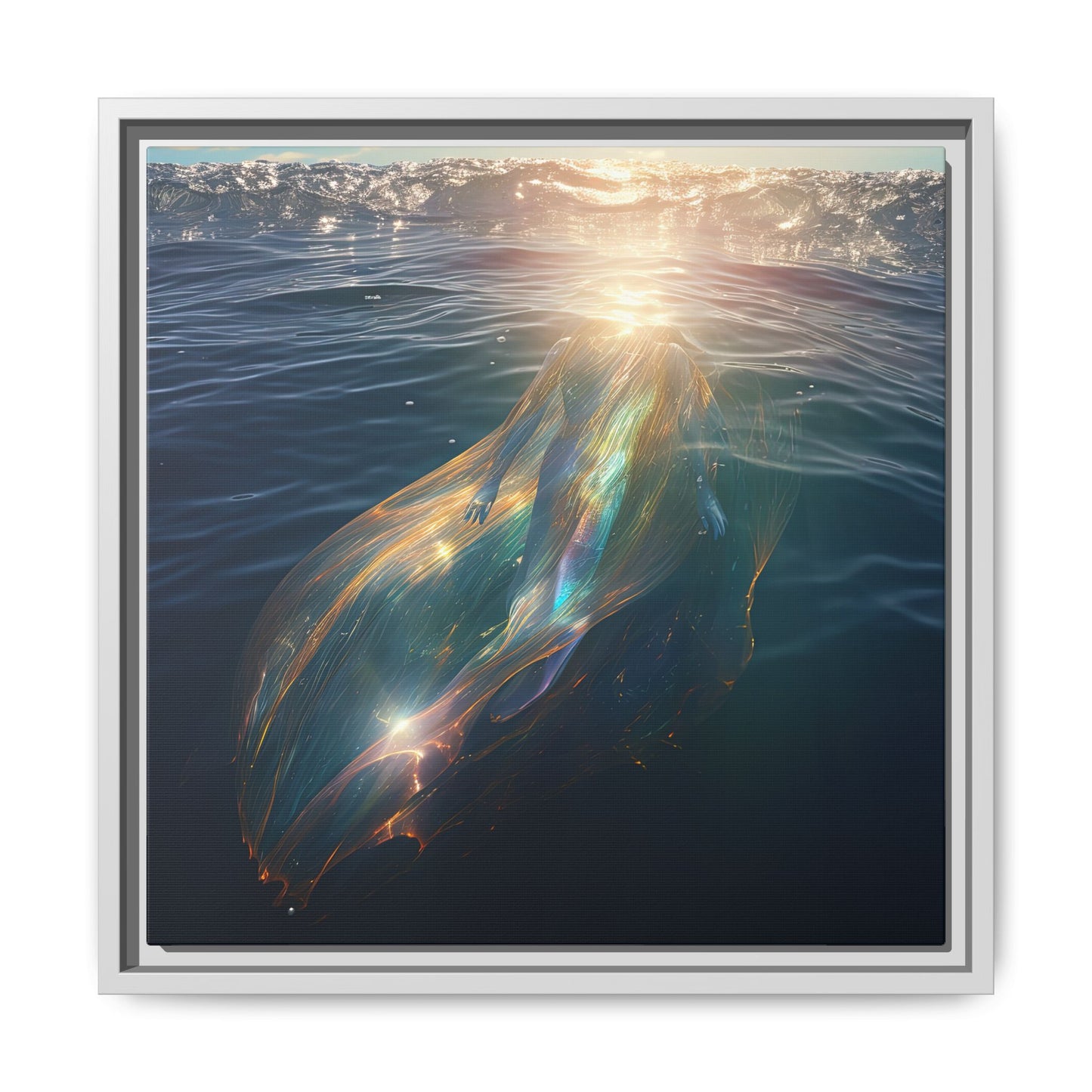 Water of Light-Framed Matte Canvas Print