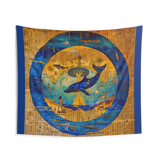 Sirius Codex: Whale Guardian and the Tree of Light- Wall Tapestry