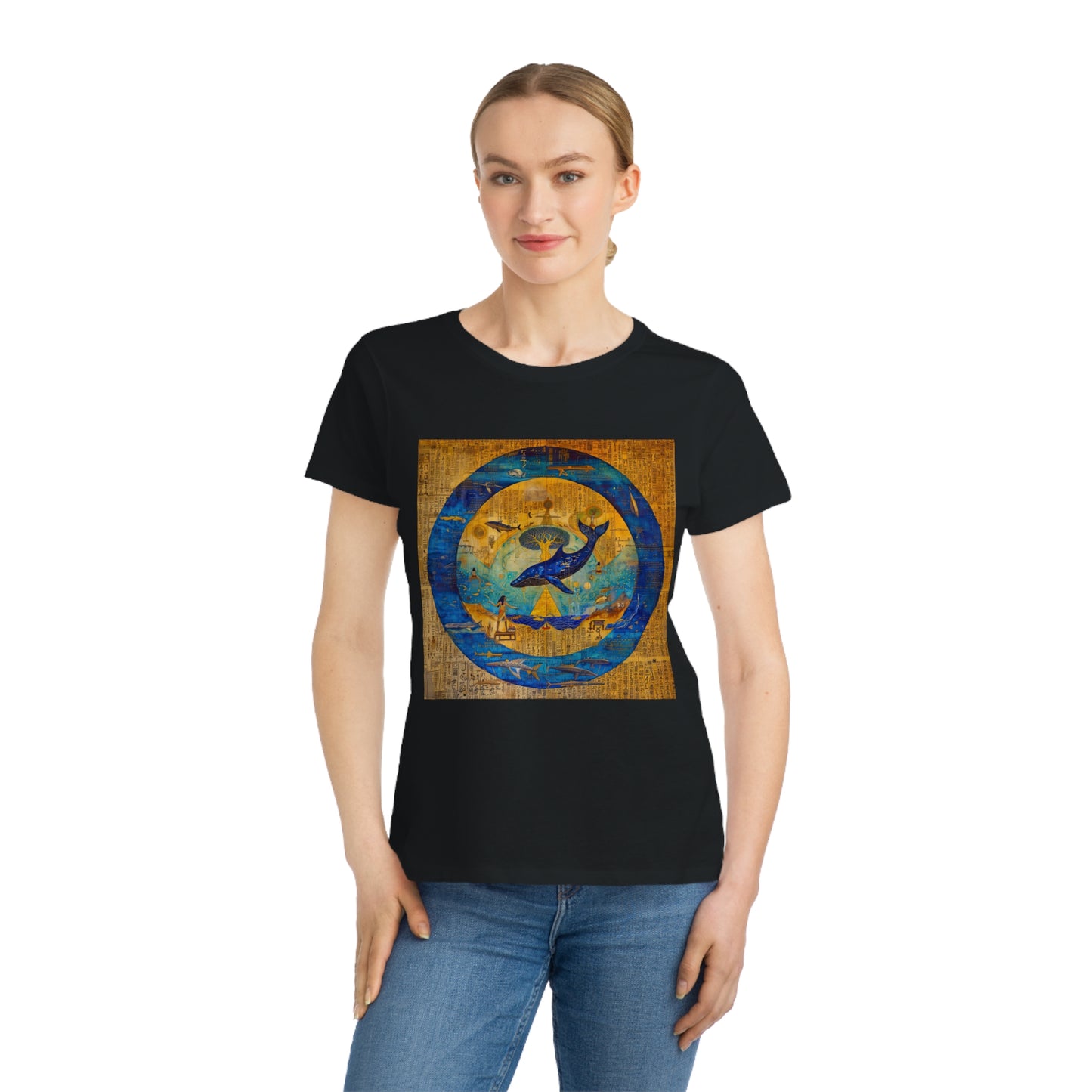 Sirius Codex: Whale Guardian and the Tree of Light-100% Organic Cotton Women's T-Shirt