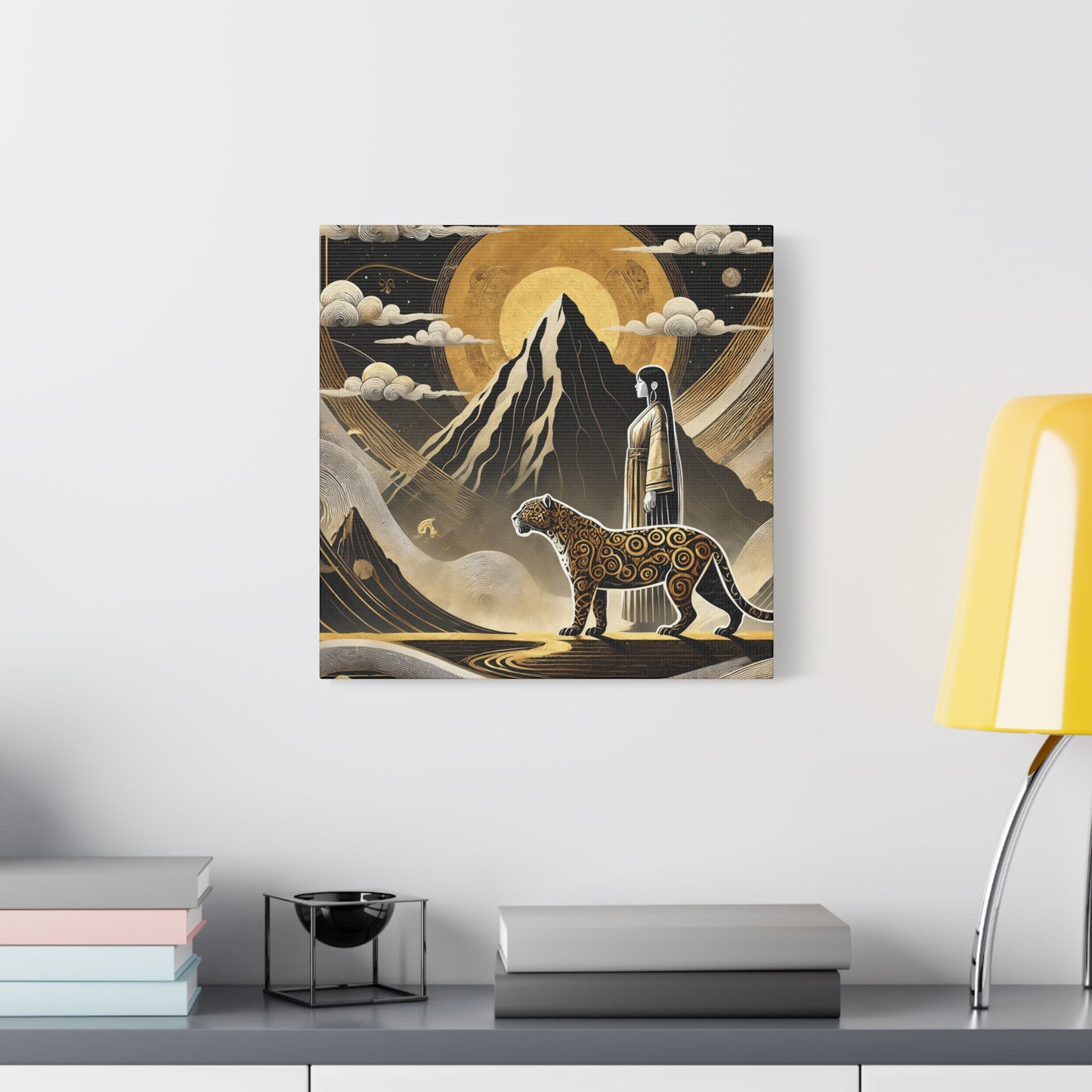 Golden Dream & Jaguar's Path -Matte Canvas Art