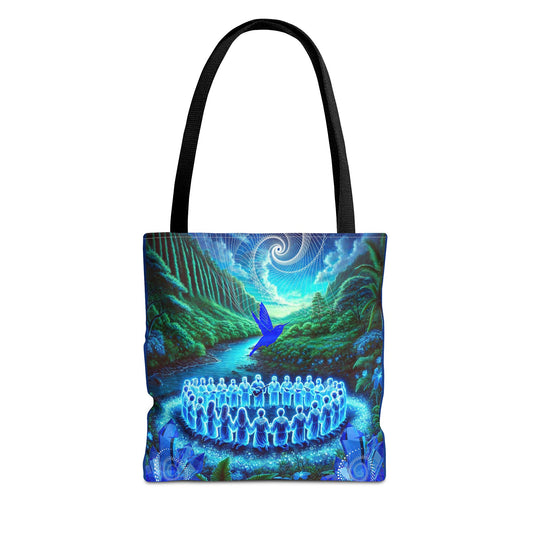 The Song of the Blue Hummingbird-Spirit Tote Bag