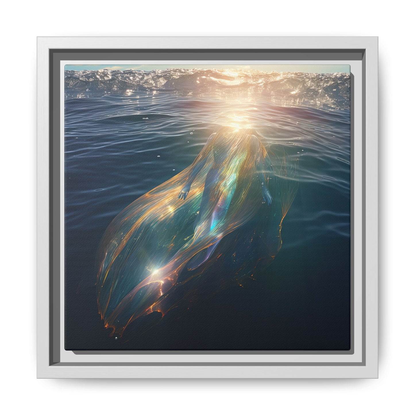 Water of Light-Framed Matte Canvas Print