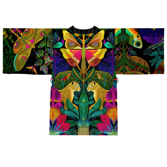 Jungle Medicine Print Long Sleeve Kimono Robe