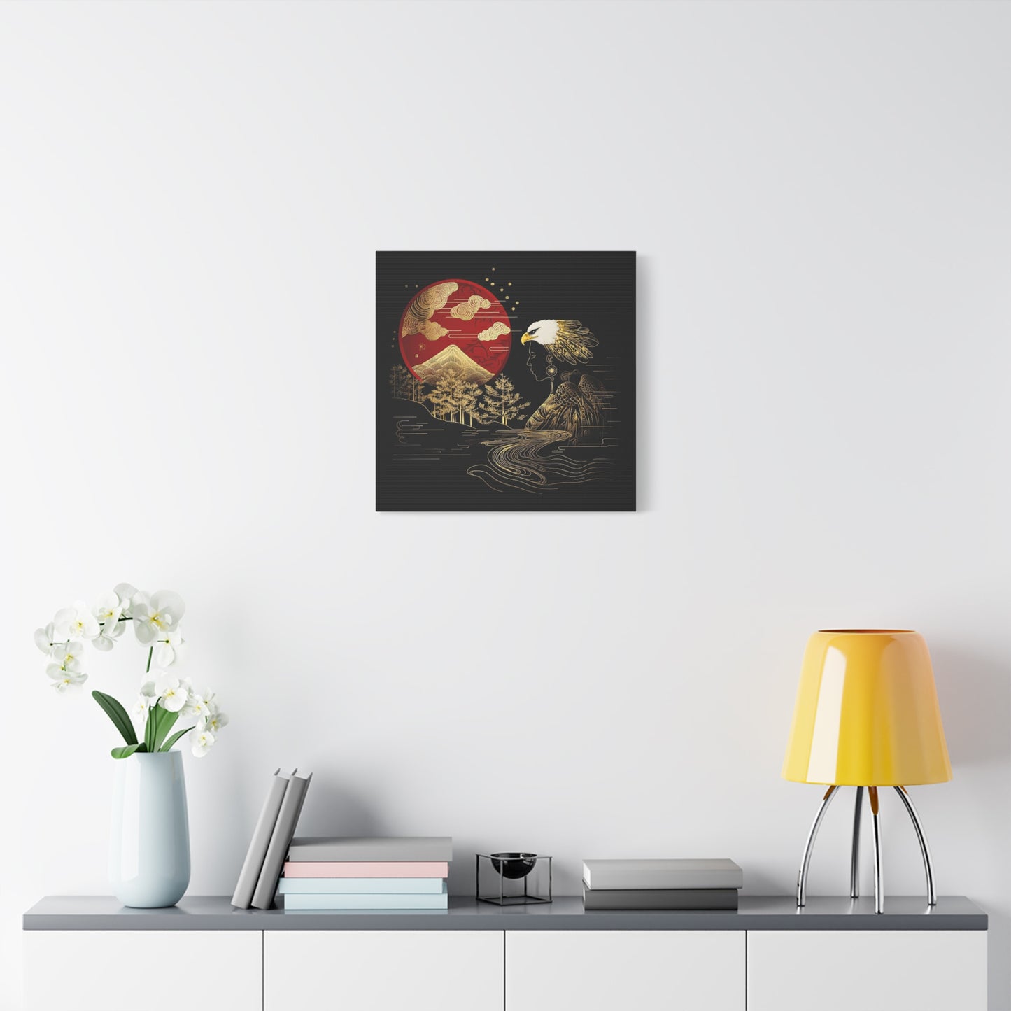 Golden Eagle and Sun-Streched Matte Canvas Art