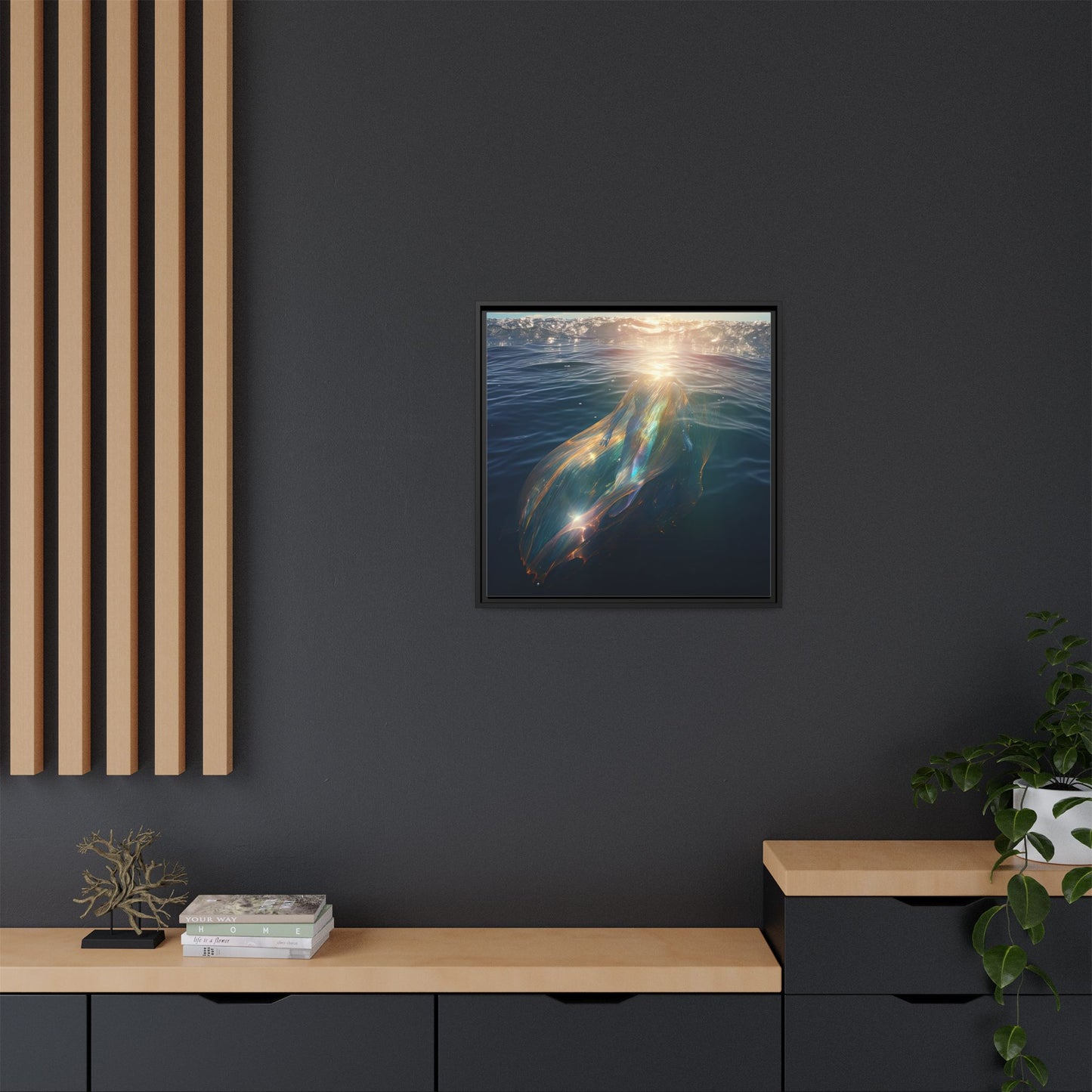 Water of Light-Framed Matte Canvas Print