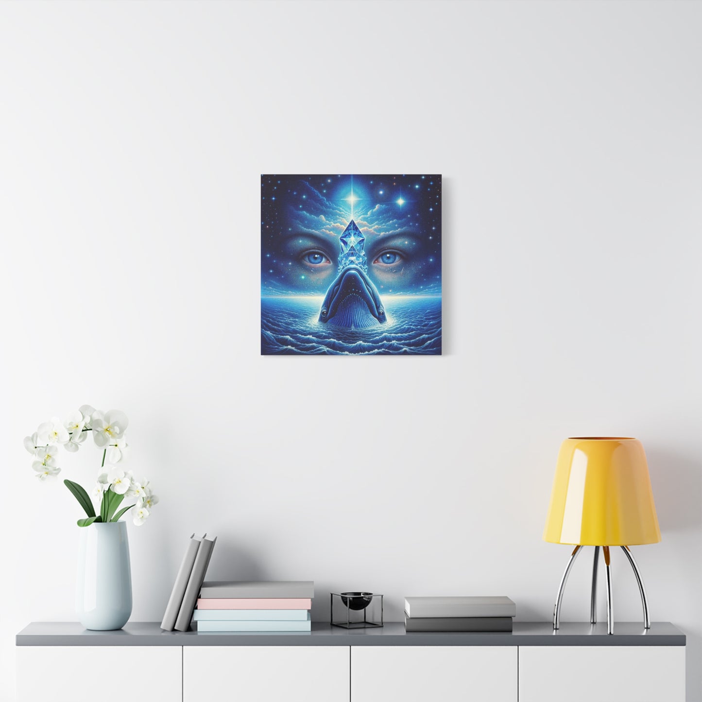 Dreamy Whale Eye -Canvas Art - Stretched Matte Print