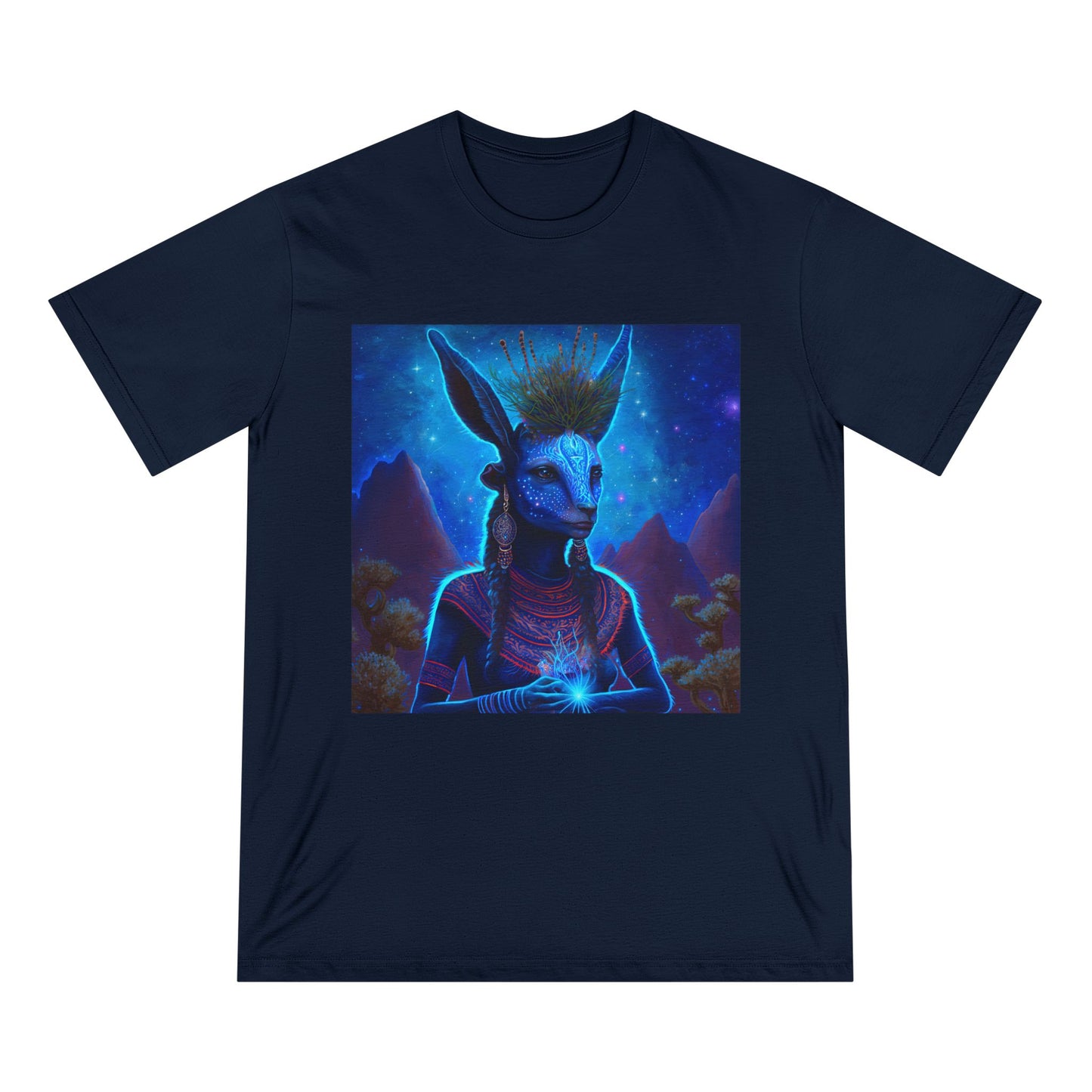 Sacred Blue Deer- 100% Organic Cotton T- Shitrs