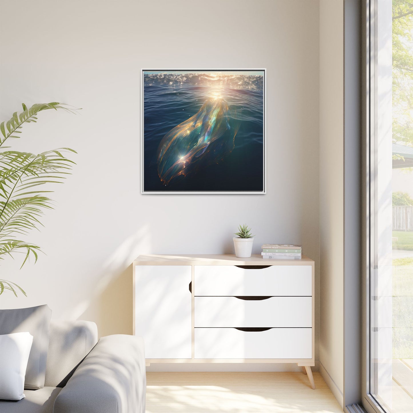 Water of Light-Framed Matte Canvas Print