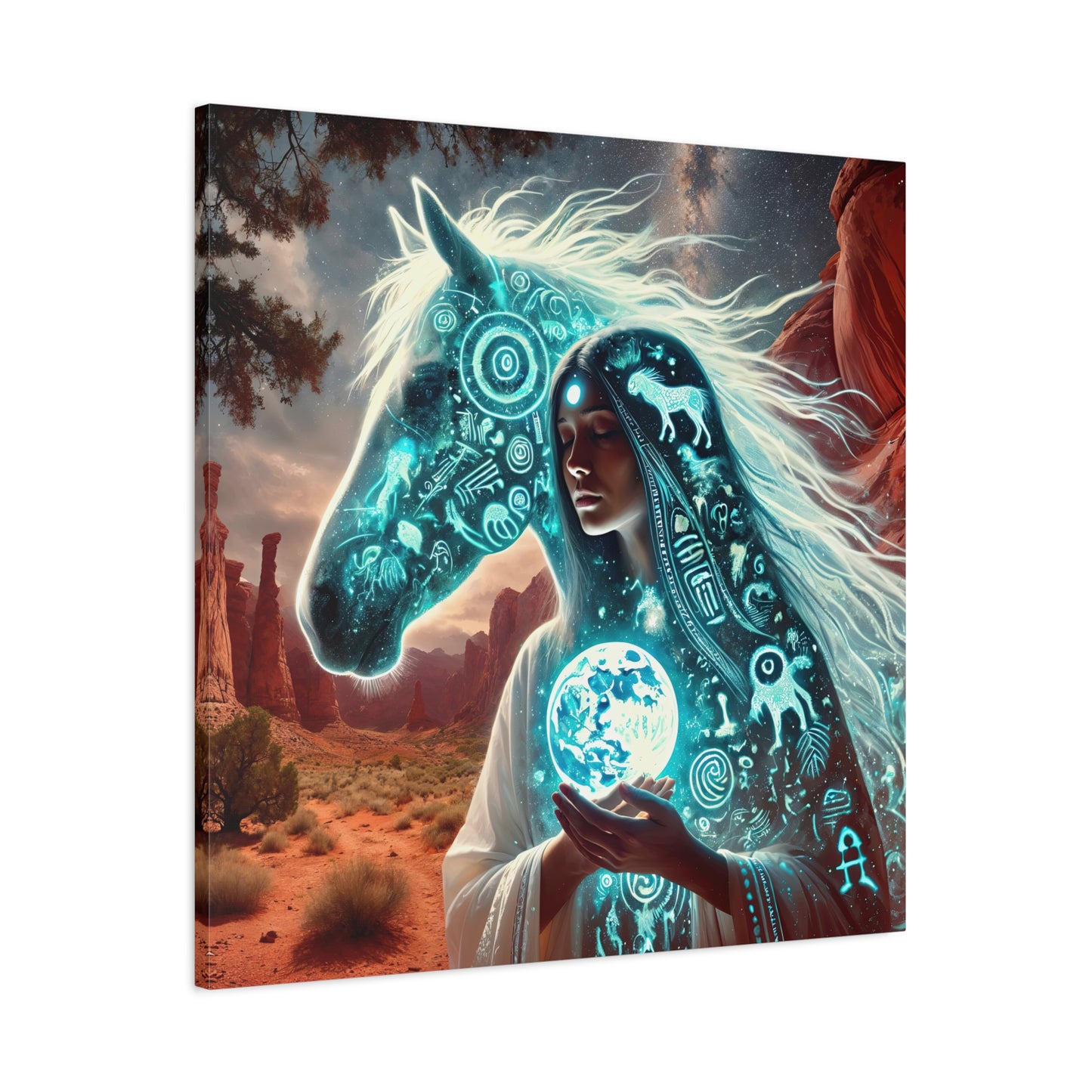 Sacred Star Horse-Matte Canvas Wall Art