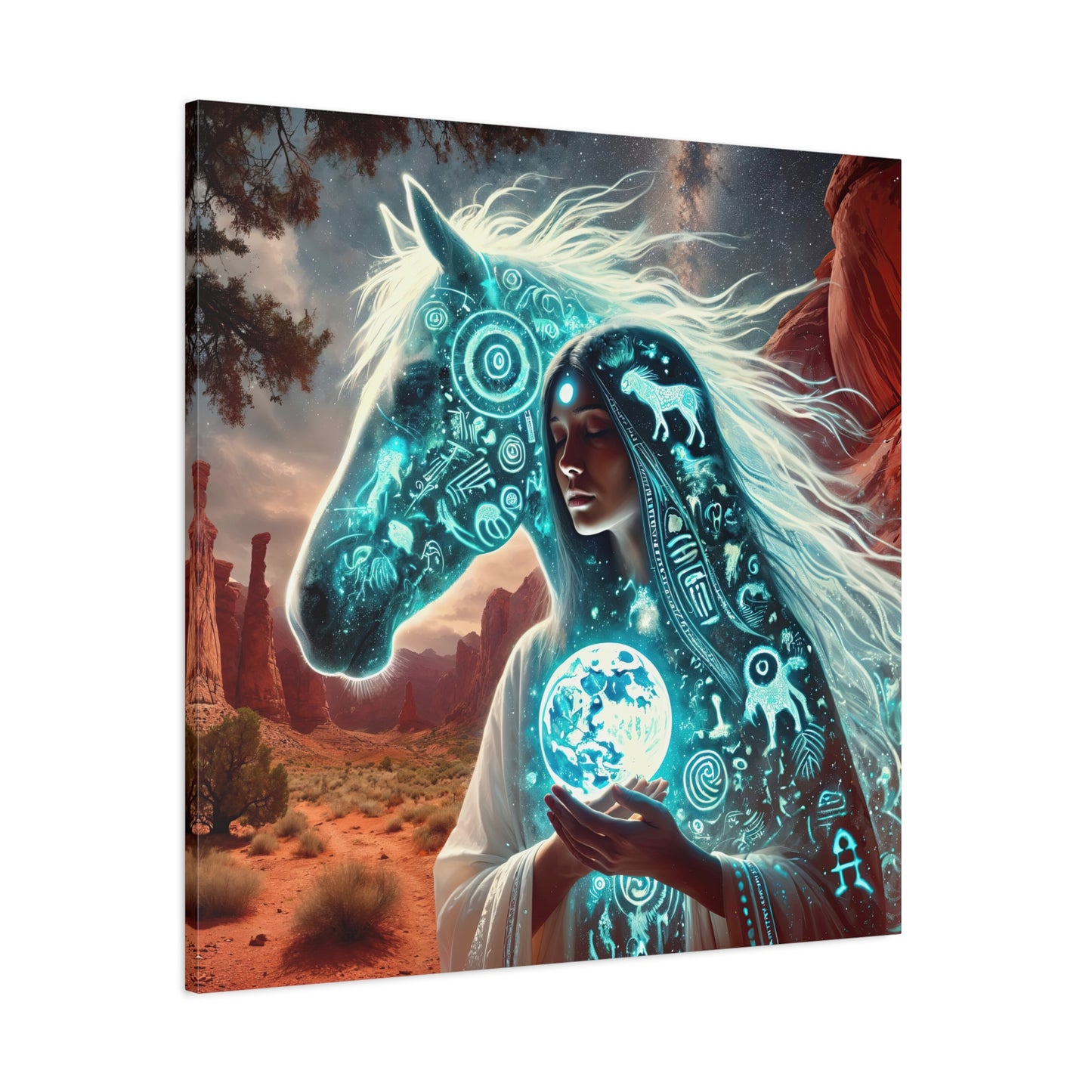 Sacred Star Horse-Matte Canvas Wall Art