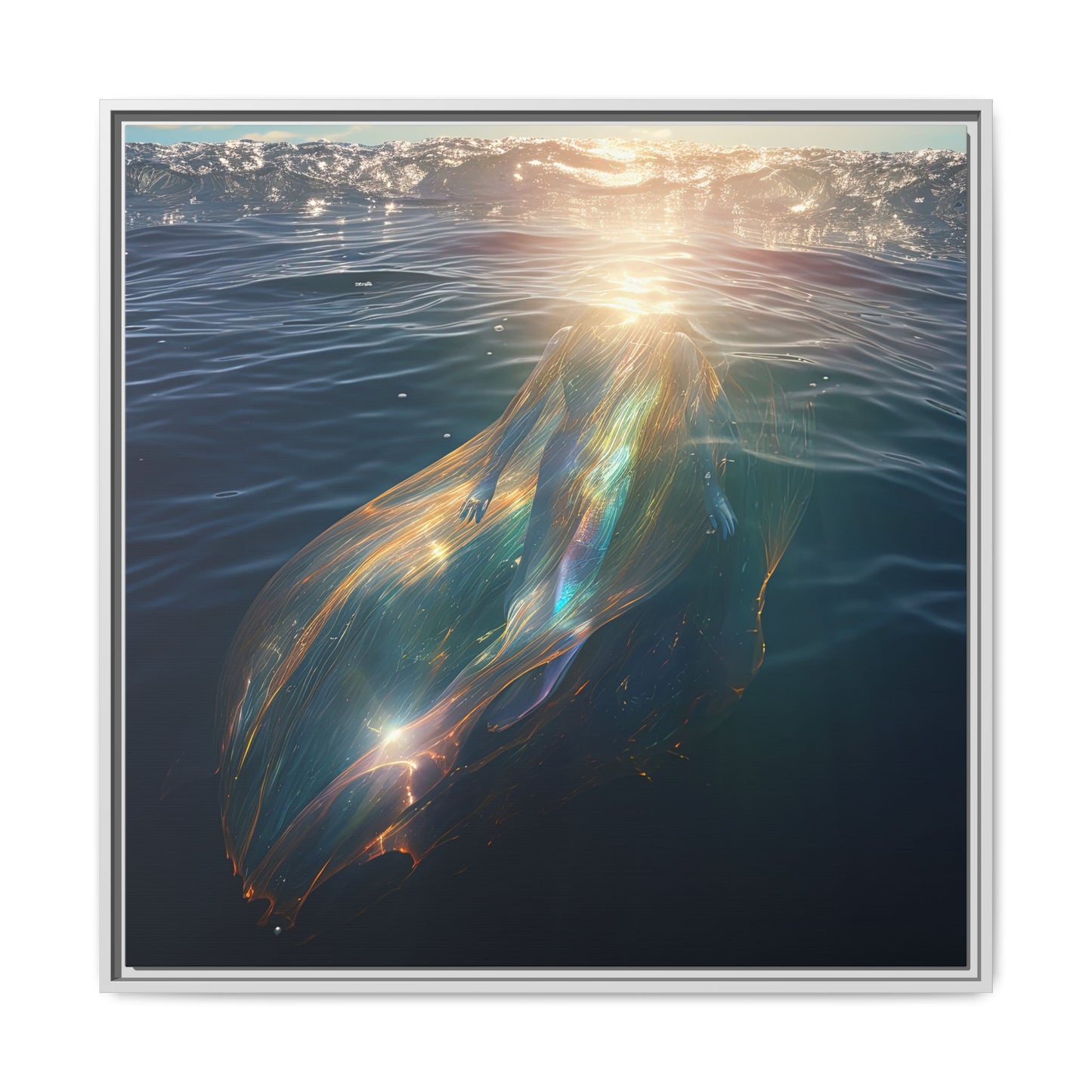 Water of Light-Framed Matte Canvas Print