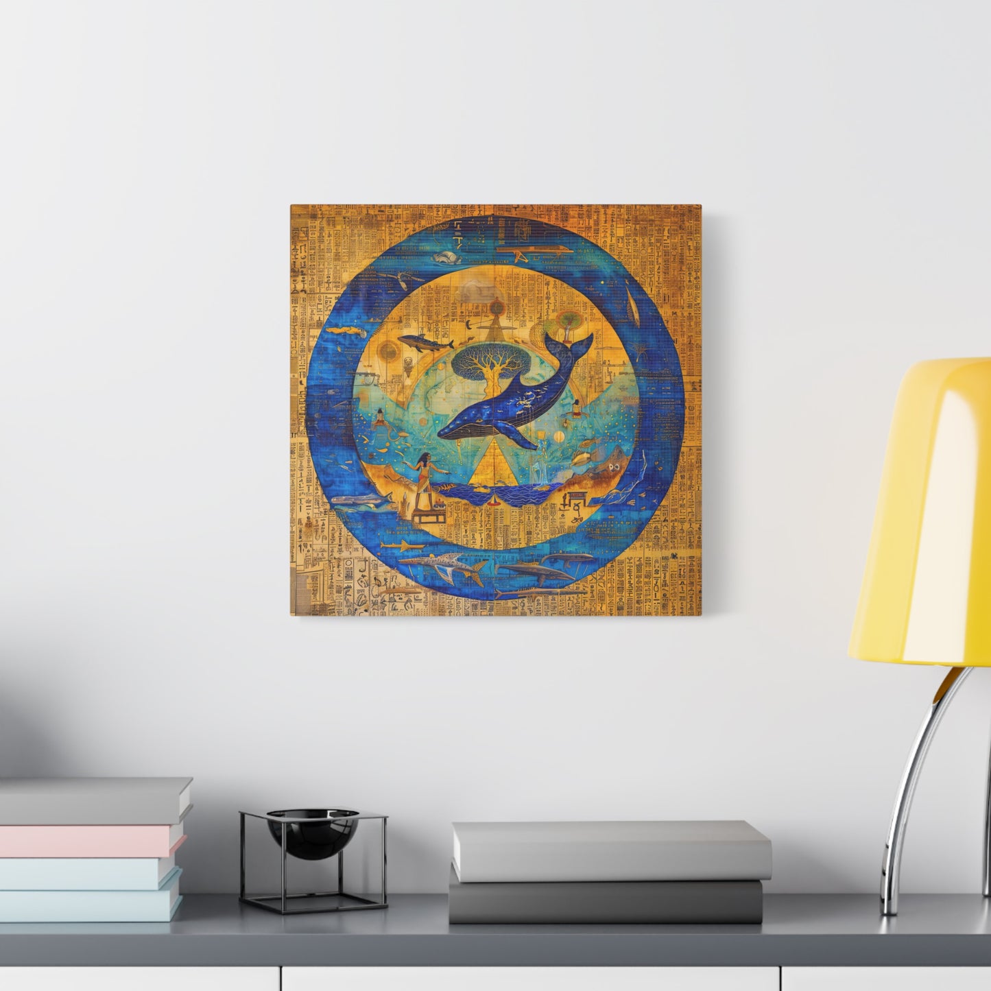 Star Whale and Tree of Life -Matte Canvas Print