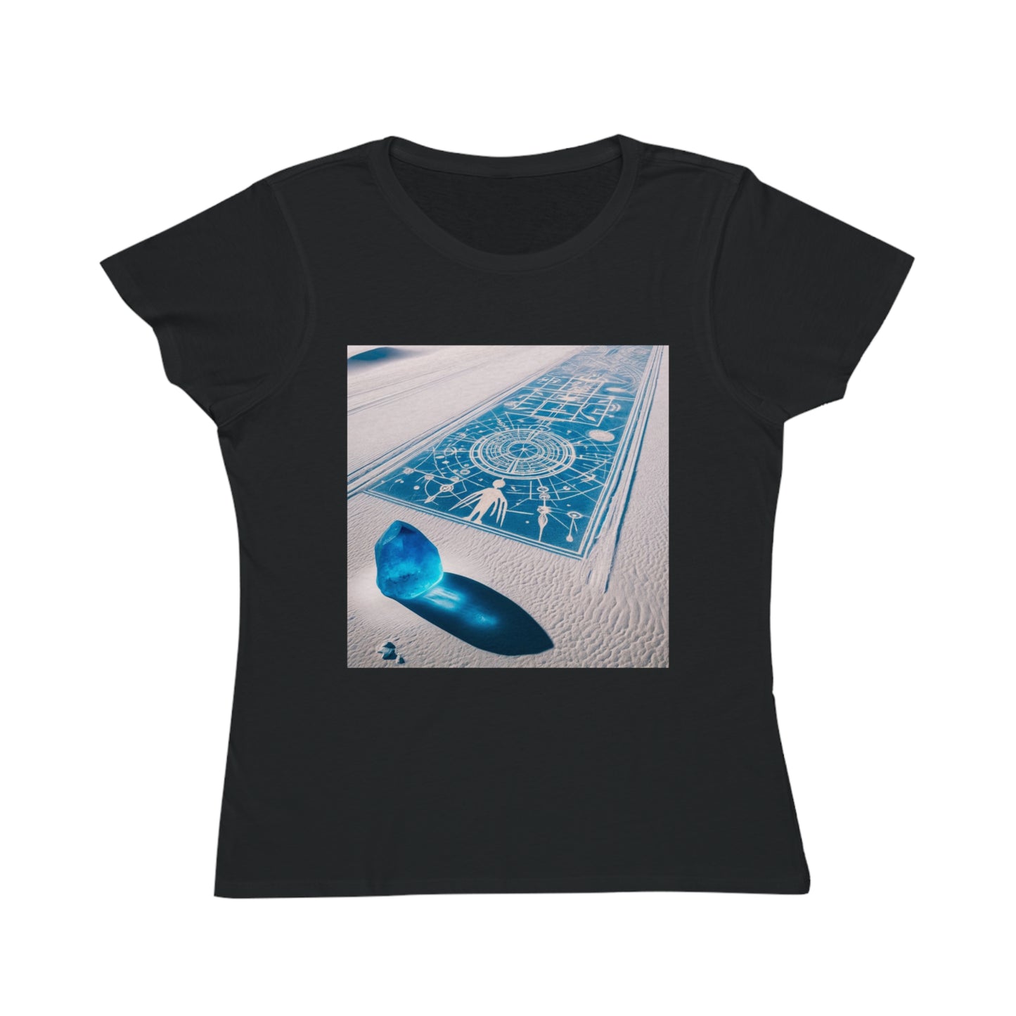 Mystical Sand Art Organic Women’s T-Shirt - Spiritual & Bohemian Vibe