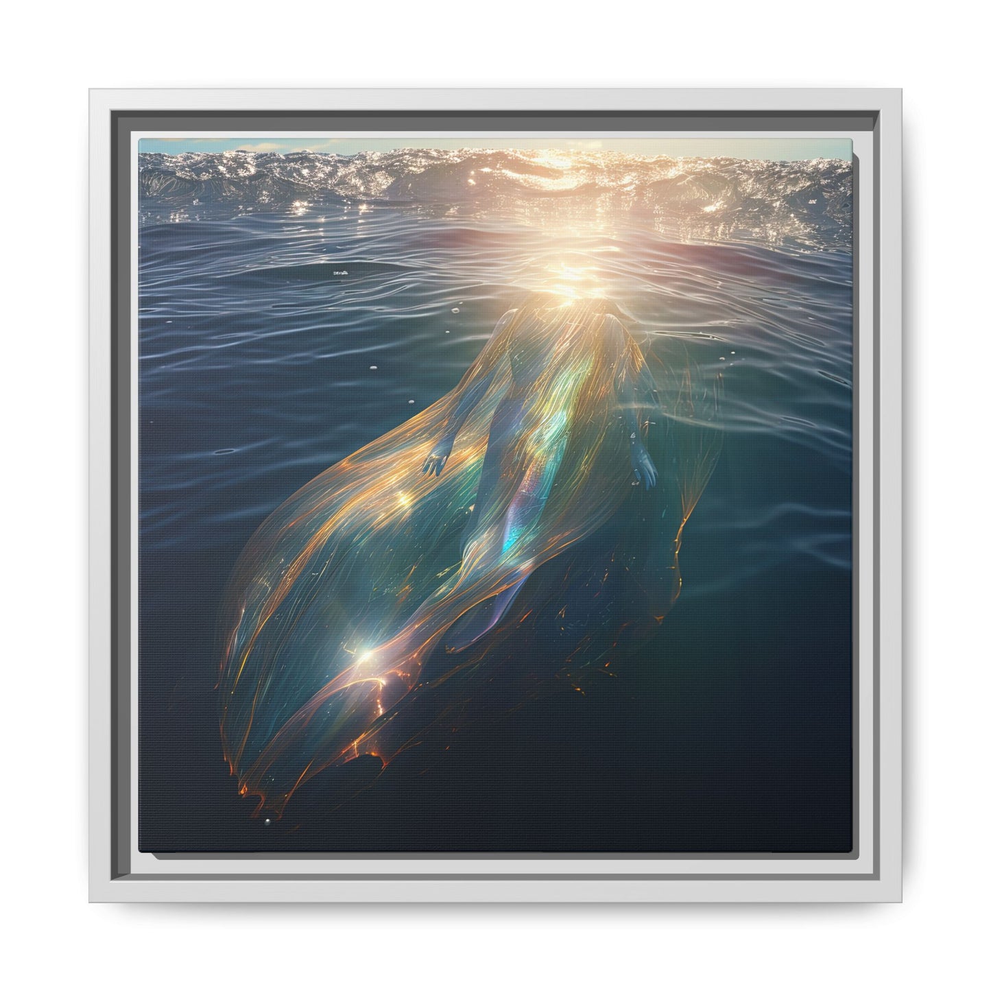 Water of Light-Framed Matte Canvas Print