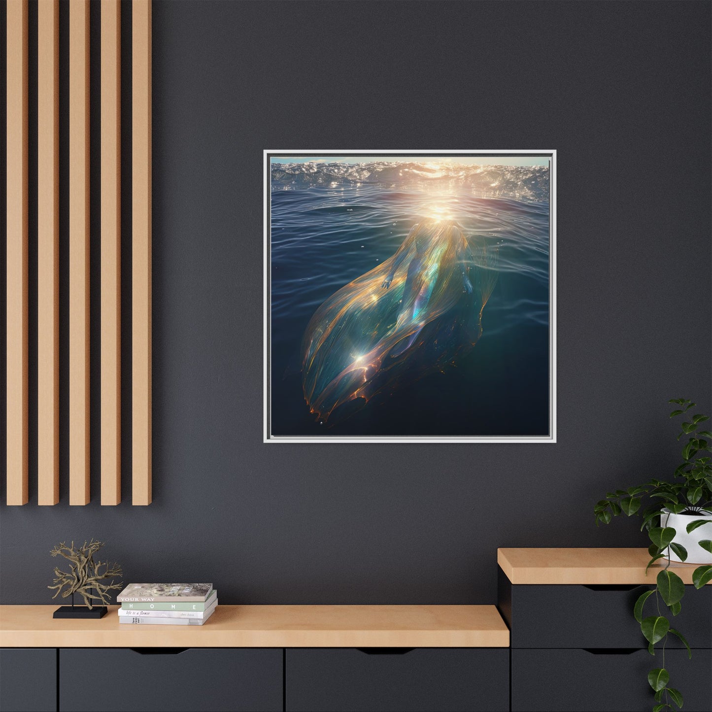 Water of Light-Framed Matte Canvas Print