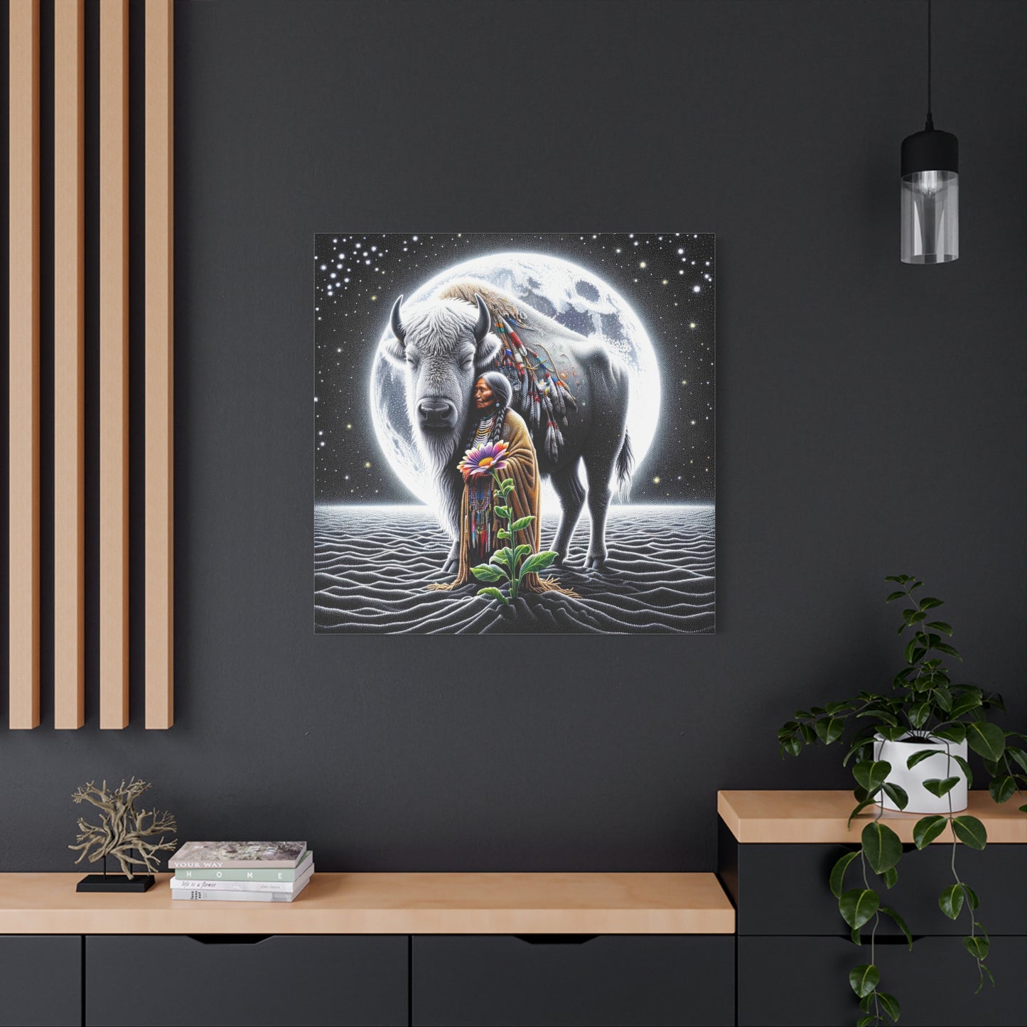 White Buffalo Calf Woman - Stretched Matte Canvas