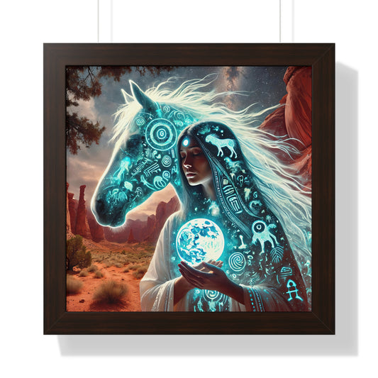 Sacred Star Horse-Framed Vertical Poster