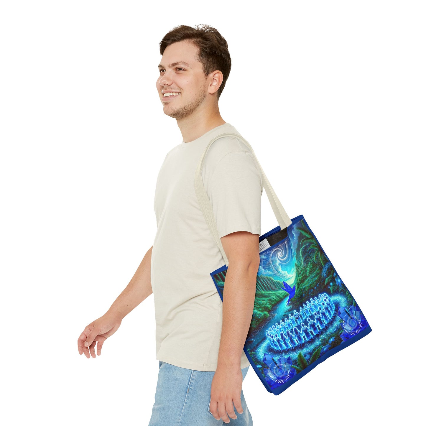 The Song of the Blue Hummingbird-Spirit Tote Bag