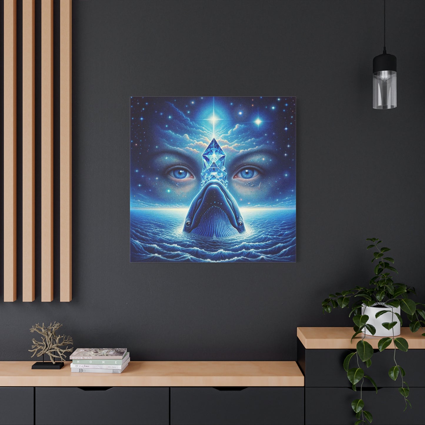 Dreamy Whale Eye -Canvas Art - Stretched Matte Print