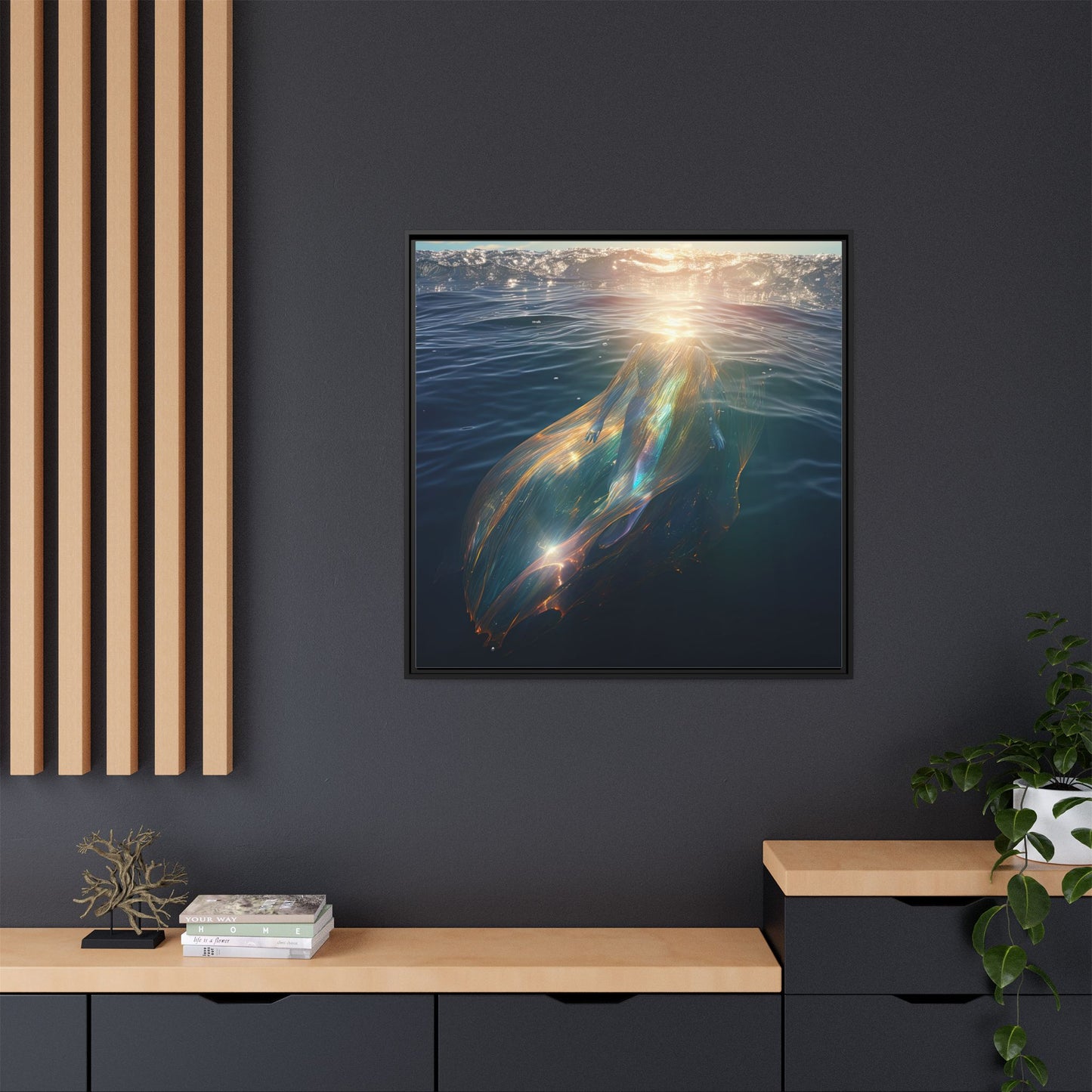 Water of Light-Framed Matte Canvas Print