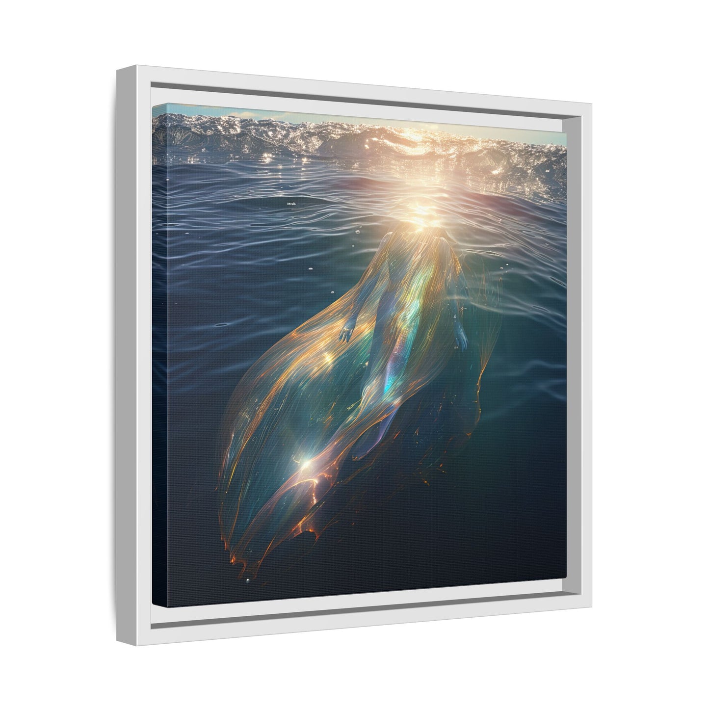 Water of Light-Framed Matte Canvas Print