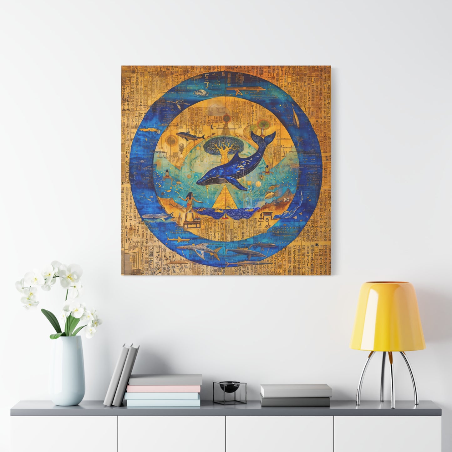 Star Whale and Tree of Life -Matte Canvas Print