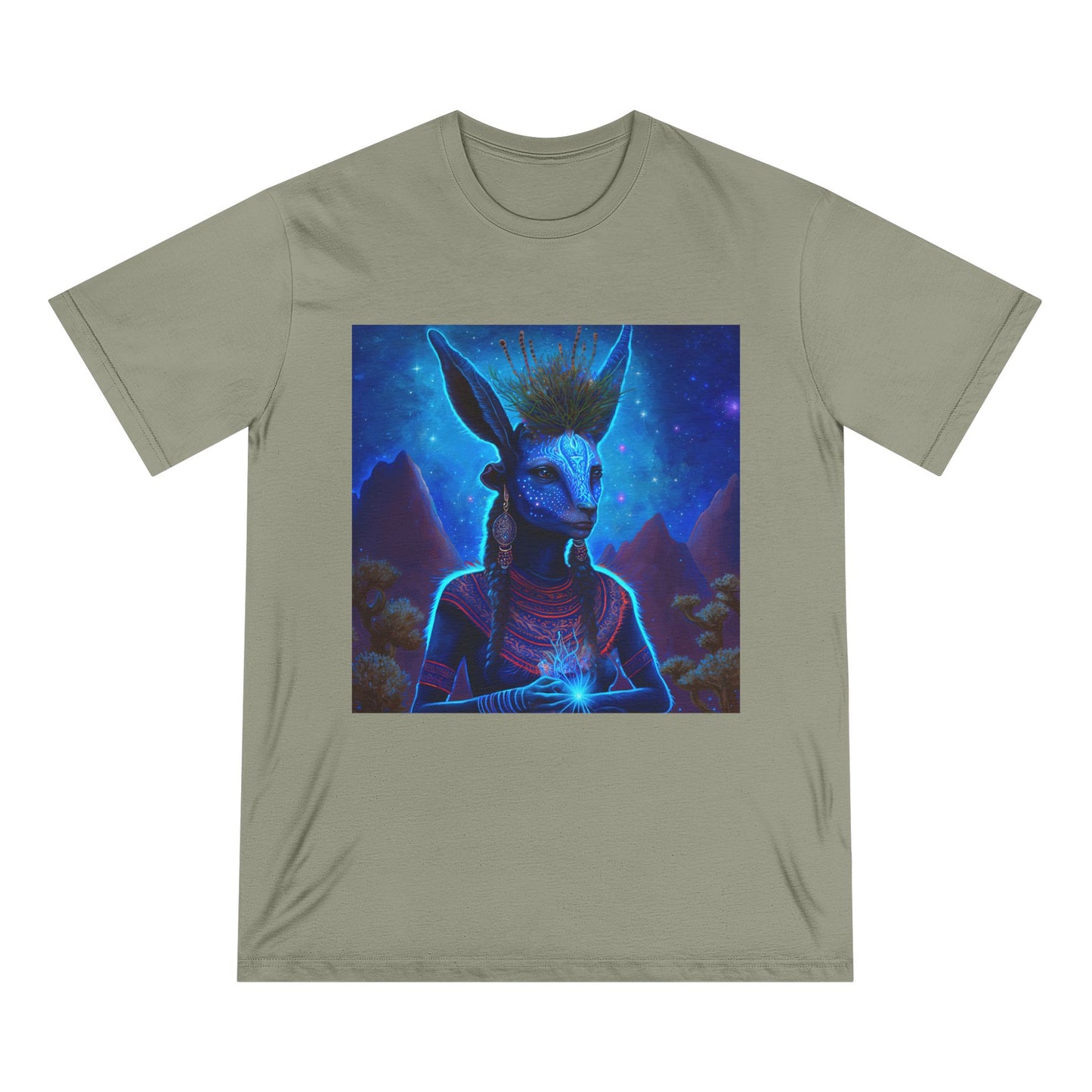 Sacred Blue Deer- 100% Organic Cotton T- Shitrs