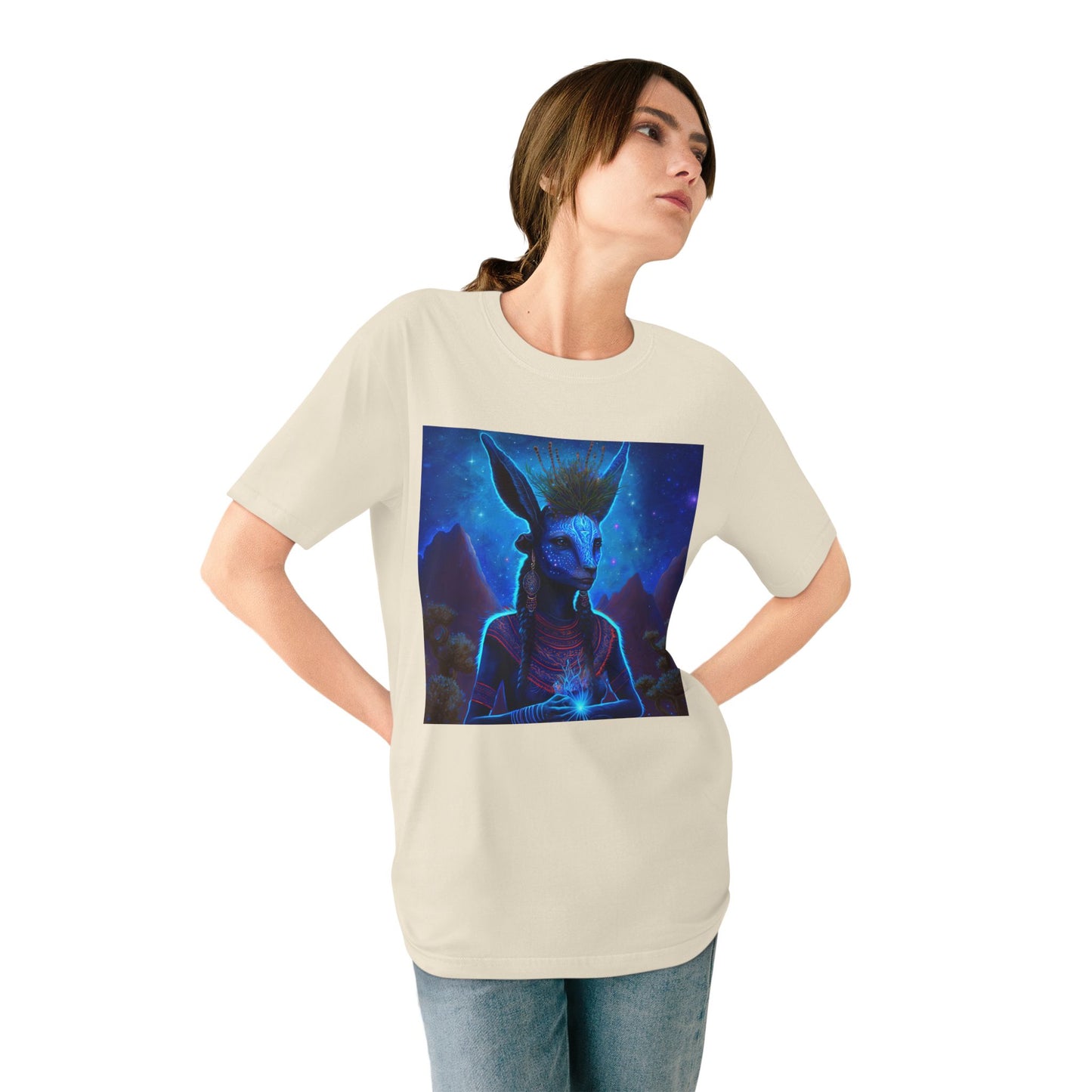 Sacred Blue Deer- 100% Organic Cotton T- Shitrs