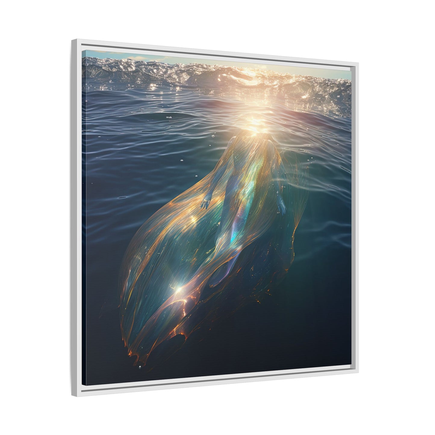 Water of Light-Framed Matte Canvas Print