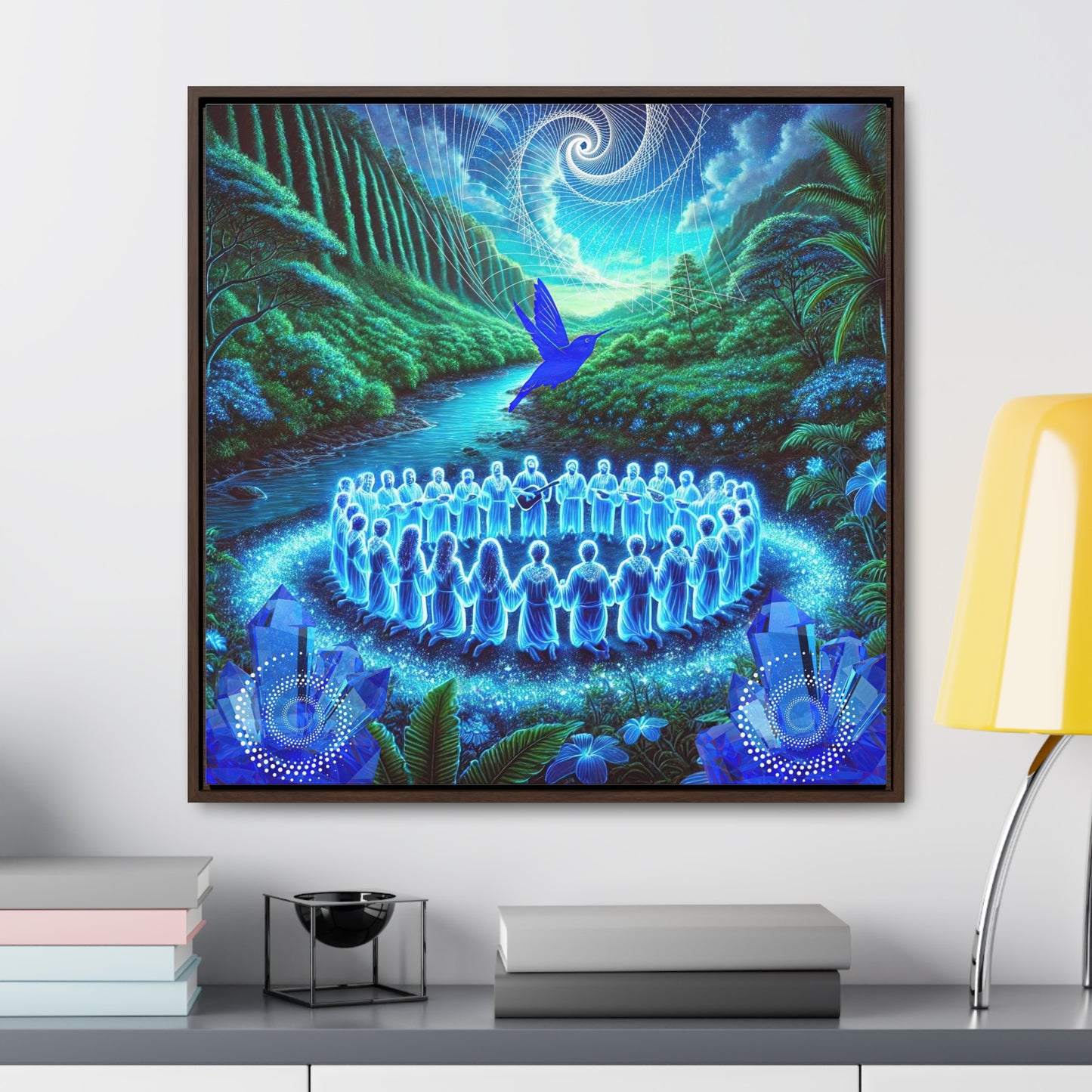 The Song of the Blue Hummingbird-Canvas Wrap