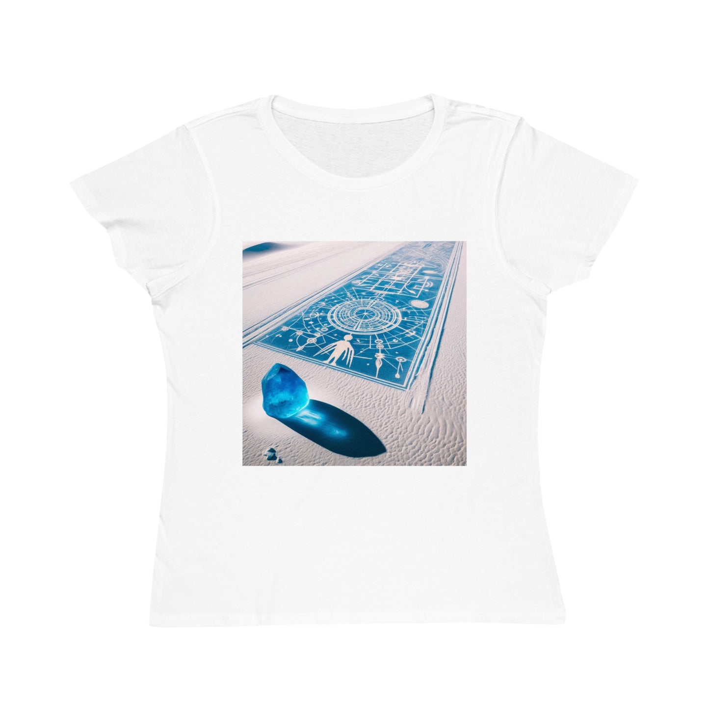 Mystical Sand Art Organic Women’s T-Shirt - Spiritual & Bohemian Vibe