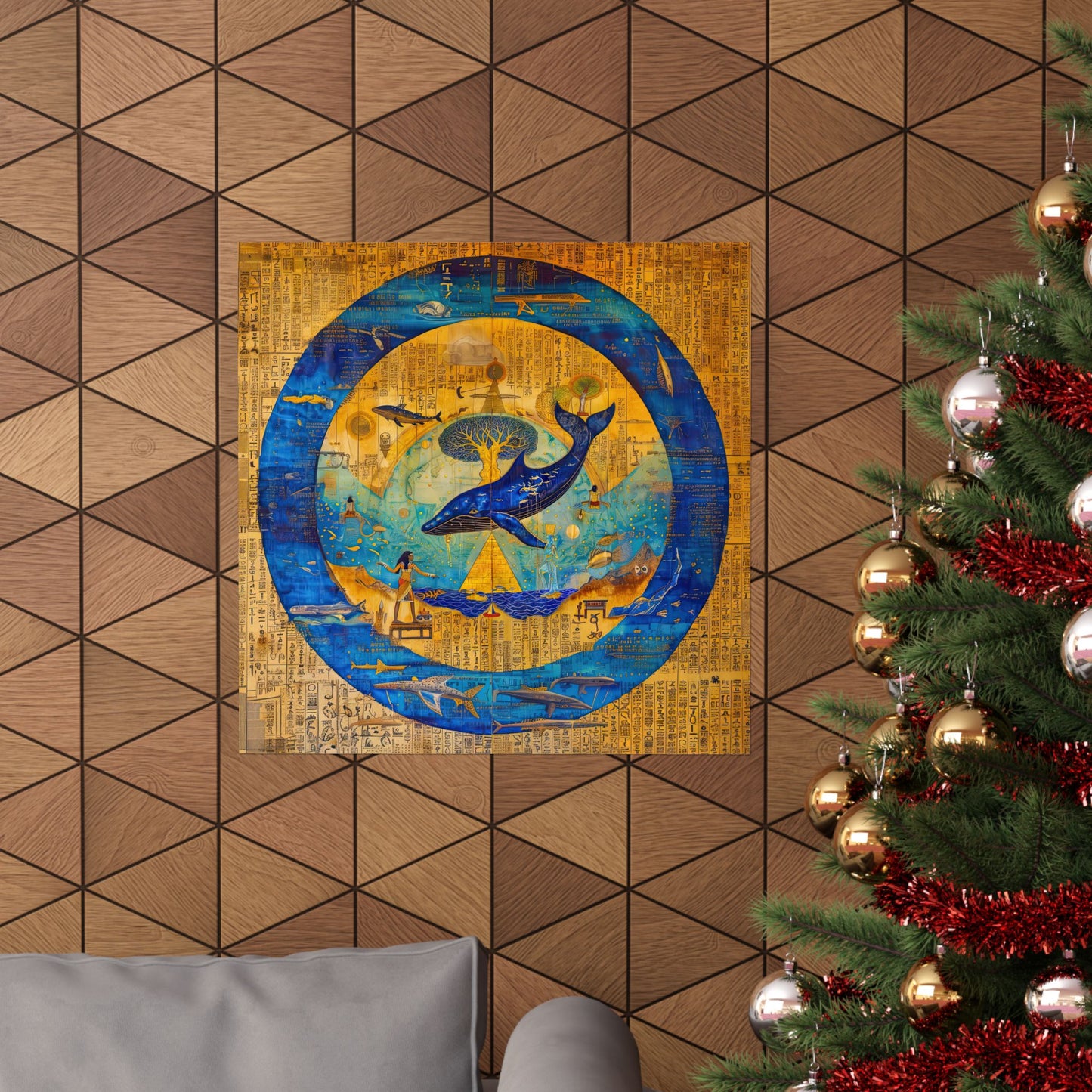 Star Whale and Tree of Life-Matte Vertical Poster