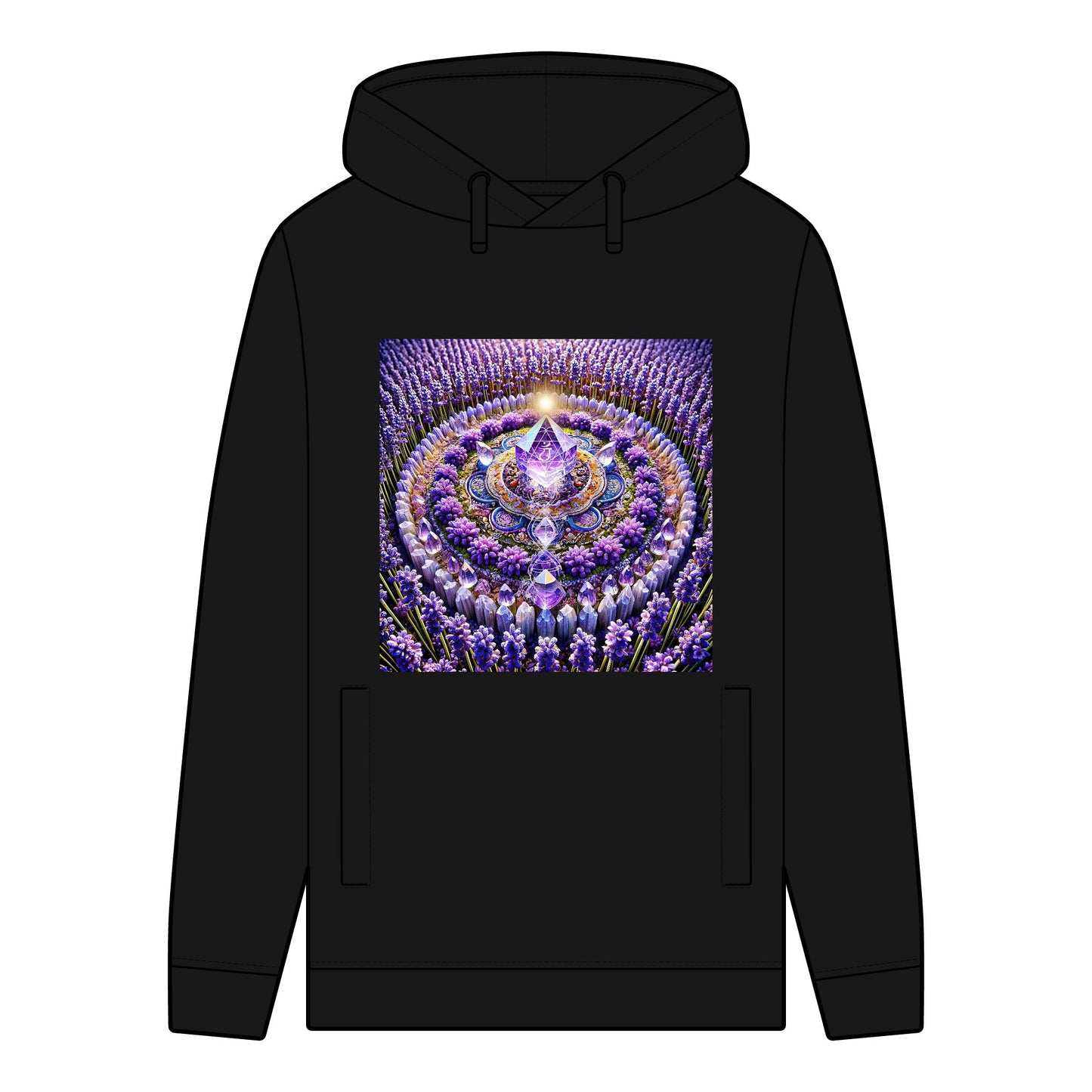 Violet Flame Mandala-Men's 100% Organic Cotton Hoodie