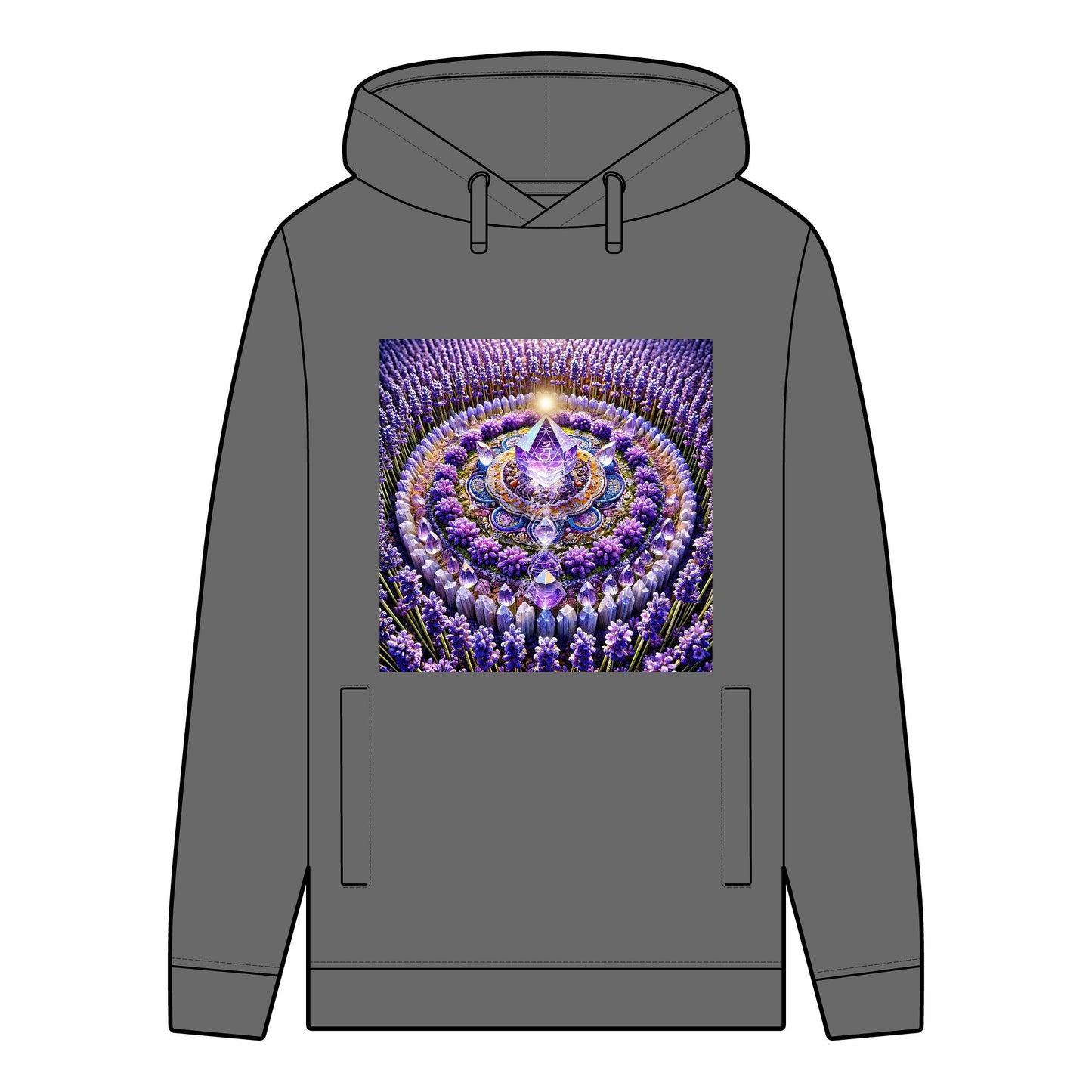 Violet Flame Mandala-Men's 100% Organic Cotton Hoodie