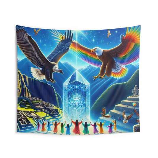 The Prophecy of the Eagle and the Condor -Wall Tapestry